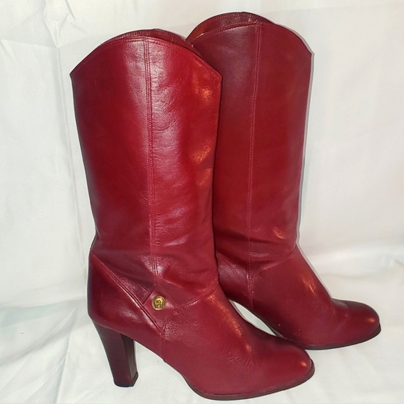 Etienne Aigner Shoes - VINTAGE 70's/80's Etienne Aigner oxblood leather boots excellent condition sz.8N